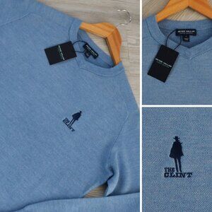 Peter Millar Crown Azure Merino Wool Sweater Men's Size Small MSRP $275 Logo